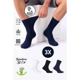 bamboo star Erkek Bambu Diyabetik Dikişsiz Şeker Hastası Çorabı Sıkmaz İz Bırakmaz Premium 3' lü Asorti Paket