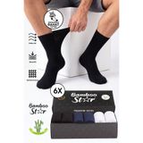 bamboo star Erkek Bambu Diyabetik Dikişsiz Şeker Hastası Çorabı Sıkmaz İz Bırakmaz Premium Kutulu 6'lı Asorti Paket