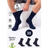 Bamboo Star Erkek Bambu Lacivert Diyabetik Dikişsiz Şeker Hastası Çorabı Sıkmaz Iz Bırakmaz Premium 3' Lü Paket - 40 - 45