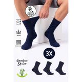 bamboo star Erkek Bambu Lacivert Diyabetik Dikişsiz Şeker Hastası Çorabı Sıkmaz İz Bırakmaz Premium 3' lü Paket