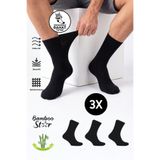 bamboo star Erkek Bambu Siyah Diyabetik Dikişsiz Şeker Hastası Çorabı Sıkmaz İz Bırakmaz Premium 3' lü Paket