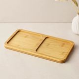 Bambu 2 Bölmeli Yağdanlık Altlığı 20X10x0.8 Cm