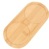 Bambu 2 Bölmeli Yağdanlık Altlığı -Yağdanlık ve Sosluk Standı - Sarı - 1 lt