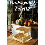 Bambu 2 Katlı Meyvelik - Bambu Katlı Sunumluk