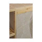 Bambu 3 Raflı Kumaş Sepetli Banyo Düzenleyici Kirli Çamaşır Sepeti DB-0046