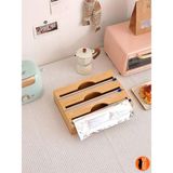 Bambu 3'lü Streç Film ve Folyo Kesici Düzenleyici Mutfak İçin Pratik Kullanım 33 cm x 21.5 cm x 8 cm