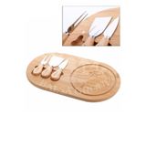 Bambu 4 Parça Peynir Sunum Tahtası Seti 33cm bmb44