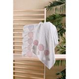 Bambu 50x90 cm Dantelli Püsküllü 6 lı Pvc Çantalı El Yüz Havlusu (krem)