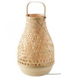 Bambu Abajur MeridyenDukkan Bambu, 36 cm Masa Lambası Dekorasyon