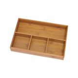 Bambu Ağacından 4 Bölmeli Düzenleyici Tepsi, 29.5 X 20.3 Cm