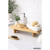 Bambu Ayaklı Dikdörtgen Sunumluk, Kesme Tahtası 33X15 cm