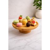 Bambu Ayaklı Sunum Servis Tabağı Tabak Kase 17 * 6CM