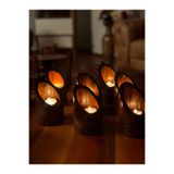 Bambu Bahcem Doğal Bambu Mumluk 13x7 cm - Dekoratif Ahşap Tealight Mumluk - Rustik Ev Banyo Ofis Dekoru Hediyelik
