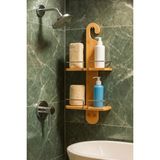 Bambu Banyo Düzenleyici Organizer Banyo Köşeliği, Şampuanlık