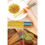 Bambu Chopstick Çubuk Yemek Çubuğu Yıkanabilir Tekrar Kullanılabilir (10 Çift- 20 Adet) (13)
