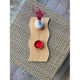 Bambu dalgalı sunumluk,40 * 20 cm sunum tepsisi,kahve tepsisi,bambu dekor