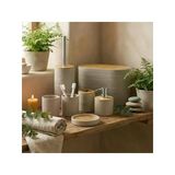 Bambu Detaylı 8L Çöp Kovası, 24X26x16 Cm Banyo Seti