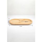 Bambu Doğal 2 Bölmeli Yağdanlık Altlığı 23x12 Cm