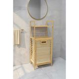 Bambu Eco-Lıte Basıc Kirli Sepetli 2 Raflı Banyo Düzenleyici Çamaşır Sepeti DB-0031 - sh