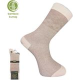 Bambu Erkek Çorabı - Tumaniş - Bej (17104-R8) - 1 Beden - Çok Renkli