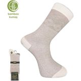 Bambu Erkek Çorabı - Tumaniş - Krem (17104-R7) - 1 Beden - Çok Renkli