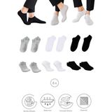 Bambu Erkek Sneaker Çok Renkli Çorap Dikişsiz Görünmez Bilekte Spor Çorap Premium 6'lı Paket - Siyah - Beyaz - Gri Melanj - 40 - 45