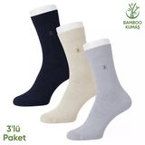 Bambu Erkek Soket Çorabı - 3 Çift - Dikişsiz - Gori -17135 - Set 4