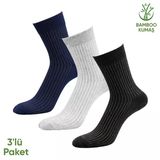 Bambu Erkek Soket Çorabı - 3 Çift - Dikişsiz - Malta - 17671 - Set 3