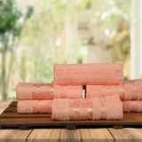 Bambu Havlu, 100 Organik, Bambu, Havlu Seti, 50x90 Cm - 6lı Paket, Premium, Ultra Yumuşak, Dekoratif