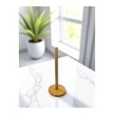 Bambu Kağıt Havluluk Dekoratif Peçetelik Rulo Kağıt Havlu Standı Ahşap Kağıt Havluluk Kahverengi 13 x 28