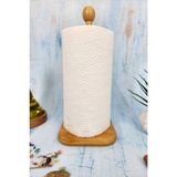 Bambu Kağıt Havluluk, Rulo Kağıt Havlu Tutacağı, Dekoratif Peçetelik Kare - 29 CM SAPI 14X14 PLATFORM