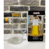 Bambu Kapaklı 900ML Cam Yağdanlık, Şık ve Kullanışlı Mutfak Aksesuarı - Seçenek 1
