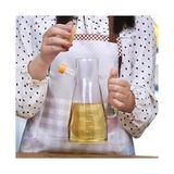 Bambu Kapaklı Borosilikat Cam Yağdanlık - 900 Ml, Dayanıklı Vakumlu Kapaklı Cam Yağdanlık ve Sirkelik, Mutfak Kullanımı Için - standart