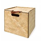 Bambu Kapaklı Dekoratif Kutu 30x30x30 cm