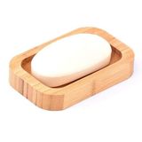 Bambu Katı Sabunluk Mutfak Banyo Ahşap Sabun Kutusu Oval Delikli Model Bambu Sabunluk 1 Adet