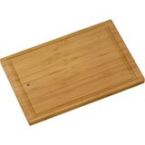 Bambu Kesme Tahtası, 38 x 25 x 1,9 Cm, Dikdörtgen, Meyve Suyu Oluklu, Et ve Sebze Kesme Tahtası, - Çok Renkli