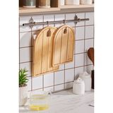 Bambu Kesme Tahtası Çift Seti 28/33 Cm, Kahverengi, Şık ve Kullanışlı Mutfak Gereci - Ahşap - Ceviz - Seçenek 1
