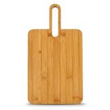 Bambu Kesme Tahtası, Doğal Bambu Malzeme, Saplı Tasarım, Servis Tepsisi, 36x20 cm, Peynir Sunum Tahtası