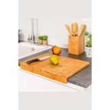 Bambu Kesme Tahtası, Kaymaz, Tezgah Üstü, Kenarlı, 35X24 cm - Ahşap - Ceviz - Seçenek 1