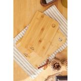 Bambu Kesme Tahtası Seti (2’Li) 28-33 Cm | Doğal Ahşap Mutfak Sunum Tahtası