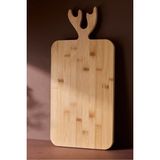 Bambu Kesme ve Sunum Tahtası 46X22 Cm, Ergonomik ve Şık Tasarım - Ahşap - Ceviz - Seçenek 1
