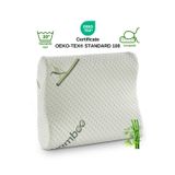 Bambu Kılıflı Medikal, Boyun Destekli Çift Taraflı Ortopedik Visco Visko Yastık 51x41x13-11cm 1350gr