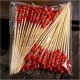 Bambu Kırmızı Örgülü Kürdan 100 Ad.