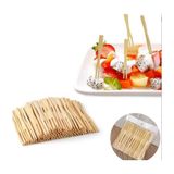 Bambu Kokteyl Çubukları- Sunum , Kanepe Çubukları - 100 Adet- Cips Çatalı- Bambu Kürdan - Ahşap