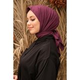 Bambu Kraş Eşarp (Tesettür Giyim, %100 Pamuk, Hafif, Rahat, Şık, Yüksek Kalite, Uygun Fiyat, Hijab, Shawl, Scarf, Lux, Original) - Bordo