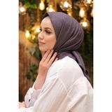 Bambu Kraş Eşarp (Tesettür Giyim, %100 Pamuk, Hafif, Rahat, Şık, Yüksek Kalite, Uygun Fiyat, Hijab, Shawl, Scarf, Lux, Original) - Füme