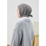 Bambu Kraş Eşarp (Tesettür Giyim, %100 Pamuk, Hafif, Rahat, Şık, Yüksek Kalite, Uygun Fiyat, Hijab, Shawl, Scarf, Lux, Original) - Gri