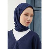 Bambu Kraş Eşarp (Tesettür Giyim, %100 Pamuk, Hafif, Rahat, Şık, Yüksek Kalite, Uygun Fiyat, Hijab, Shawl, Scarf, Lux, Original) - Lacivert