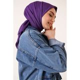 Bambu Kraş Eşarp (Tesettür Giyim, %100 Pamuk, Hafif, Rahat, Şık, Yüksek Kalite, Uygun Fiyat, Hijab, Shawl, Scarf, Lux, Original) - Mor