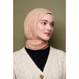 Bambu Kraş Şal (Tesettür Giyim, %100 Pamuk, Hafif, Rahat, Şık, Yüksek Kalite, Uygun Fiyat, Hijab, Shawl, Scarf, Lux, Original) - Bej